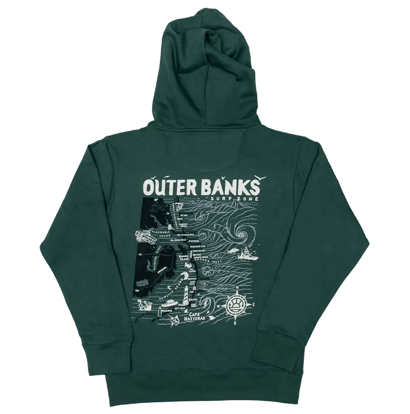ECHTE Outer Banks Kapuzenpullover-Karte - Kiefer