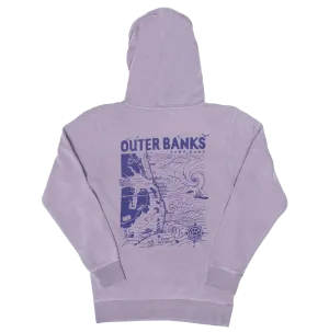 REAL Outer Banks Kapuzenpullover-Karte-Pflaume