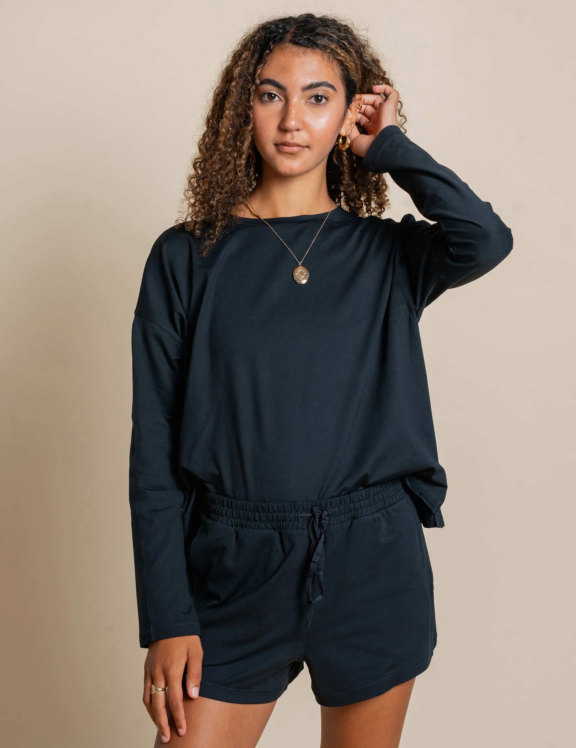 ReSet Langarm-Shirt - Schwarz