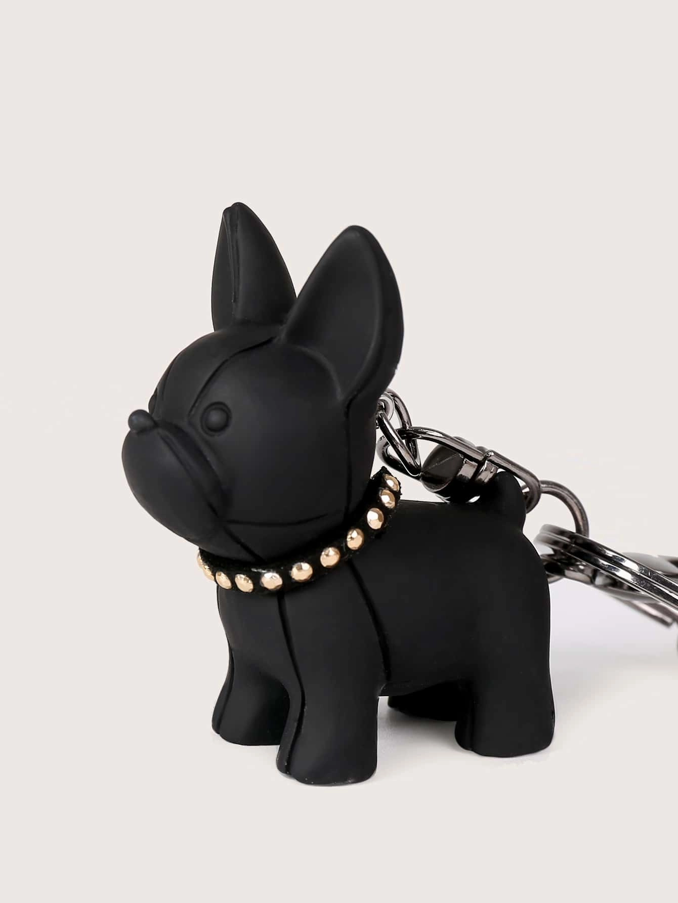 Rhinestone Decor Dog Shaped Bag Charm