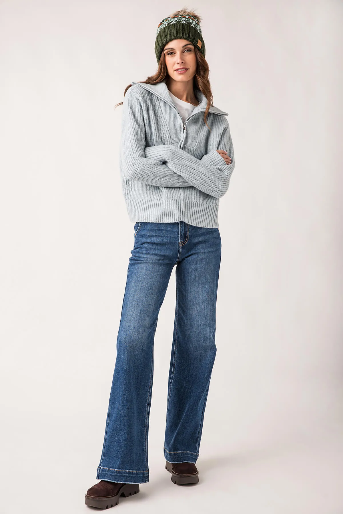 Risen Hose Weitbeinjeans