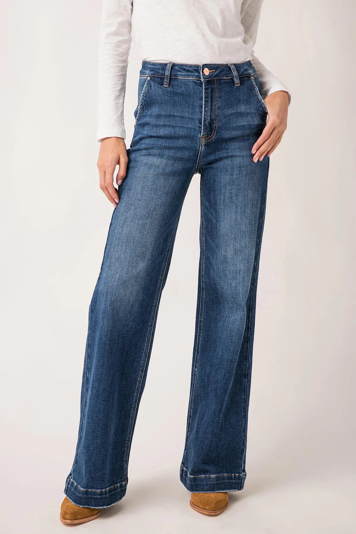 Risen Hose Weitbeinjeans