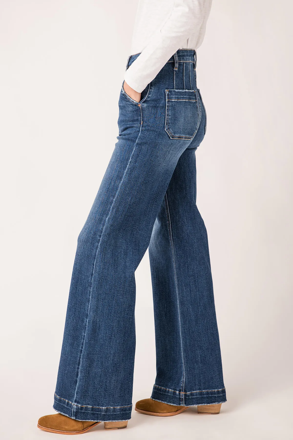 Risen Hose Weitbeinjeans