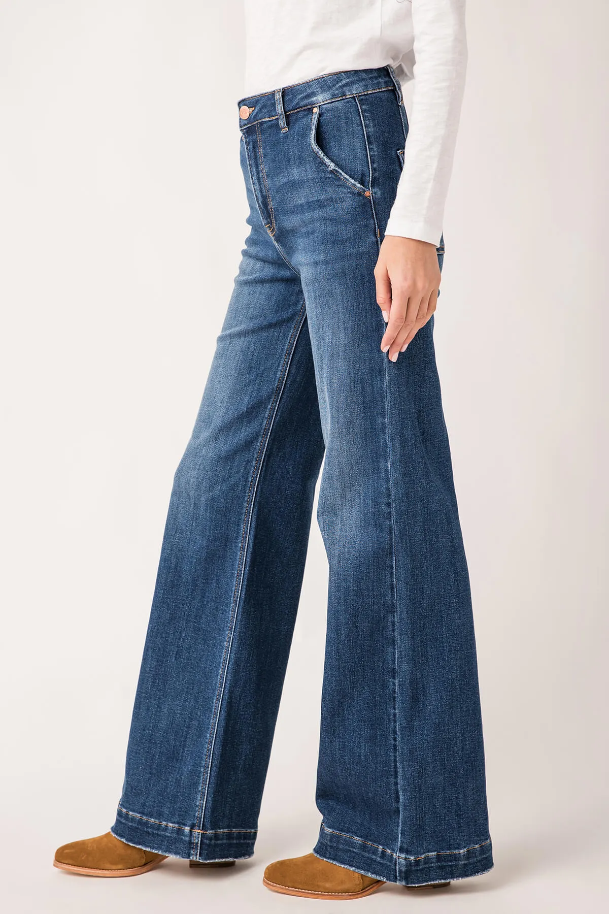 Risen Hose Weitbeinjeans