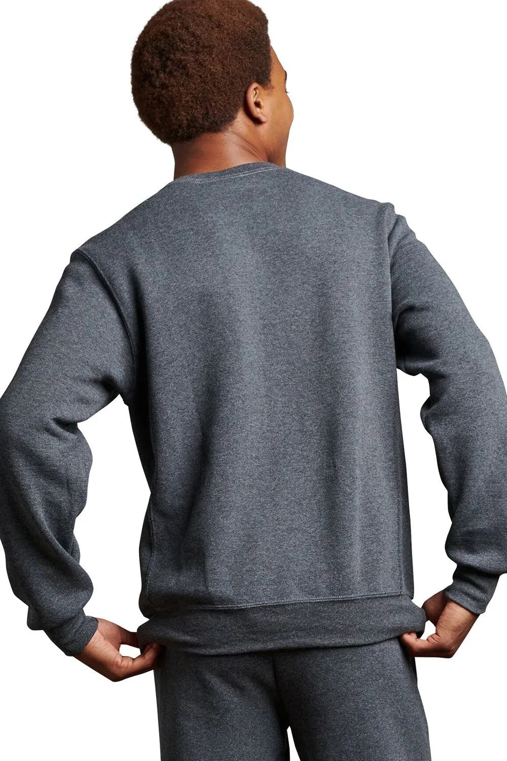 Russell Athletic Herren Dri-Power Feuchtigkeitstransport Crewneck Sweatshirt - Heather Schwarz