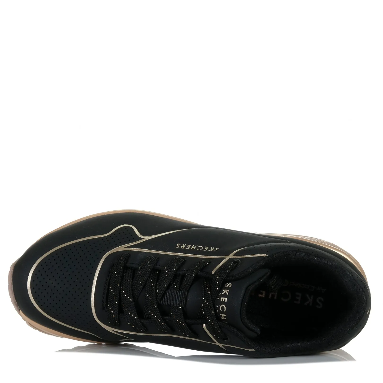 Skechers Uno - Coole Fersen 177087 Schwarz/Roségold