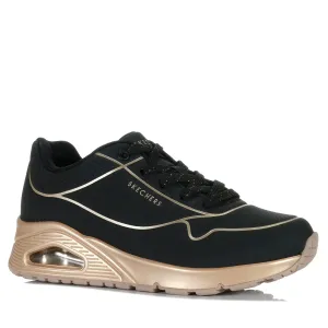 Skechers Uno - Coole Fersen 177087 Schwarz/Roségold