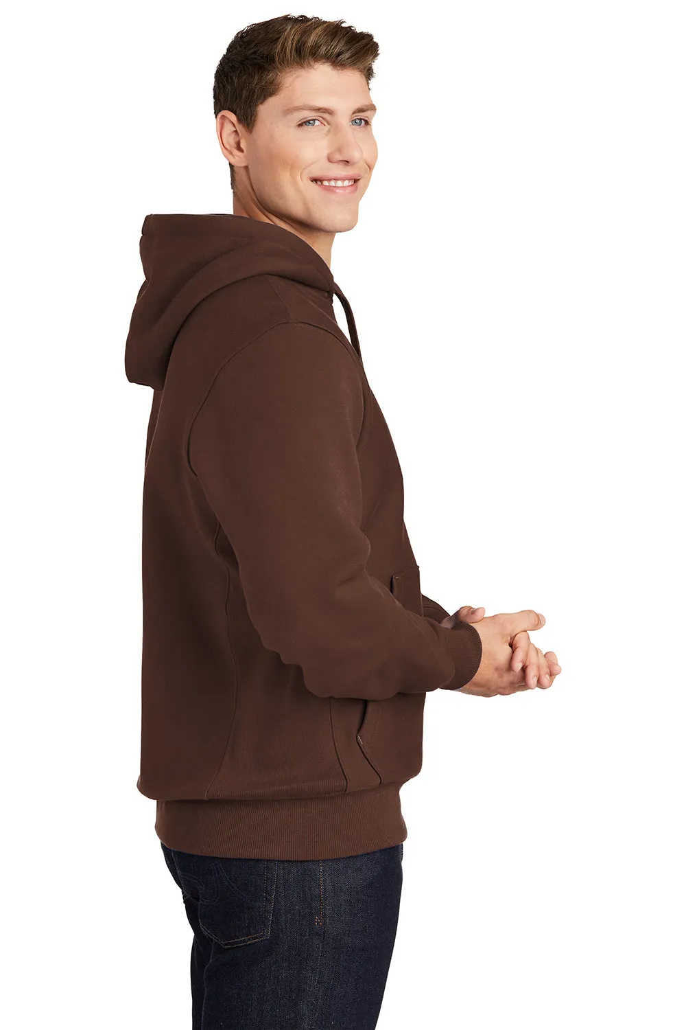 Sport-Tek Herren Fleece Kapuzenpullover mit Kangaroo-Tasche - Braun