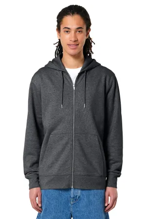 Stanley/Stella Herren Cultivator 2.0 Kapuzenpullover mit Reißverschluss und Taschen - Heather Dunkelgrau