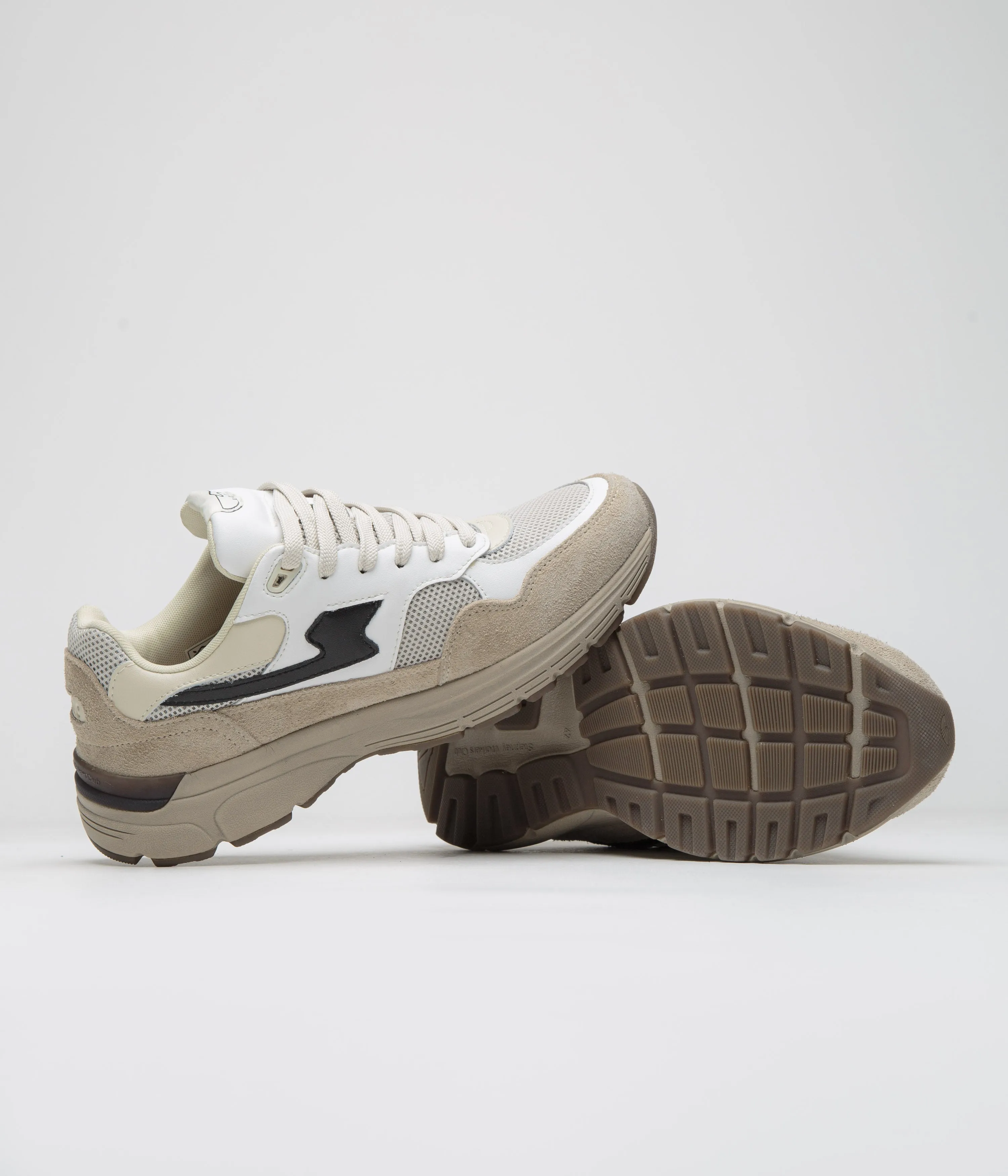 Stepney Workers Club Amiel S-Strike Geo-Verschmolzene Schuhe - Winter / Weiß Stepney Workers Club Schuhe