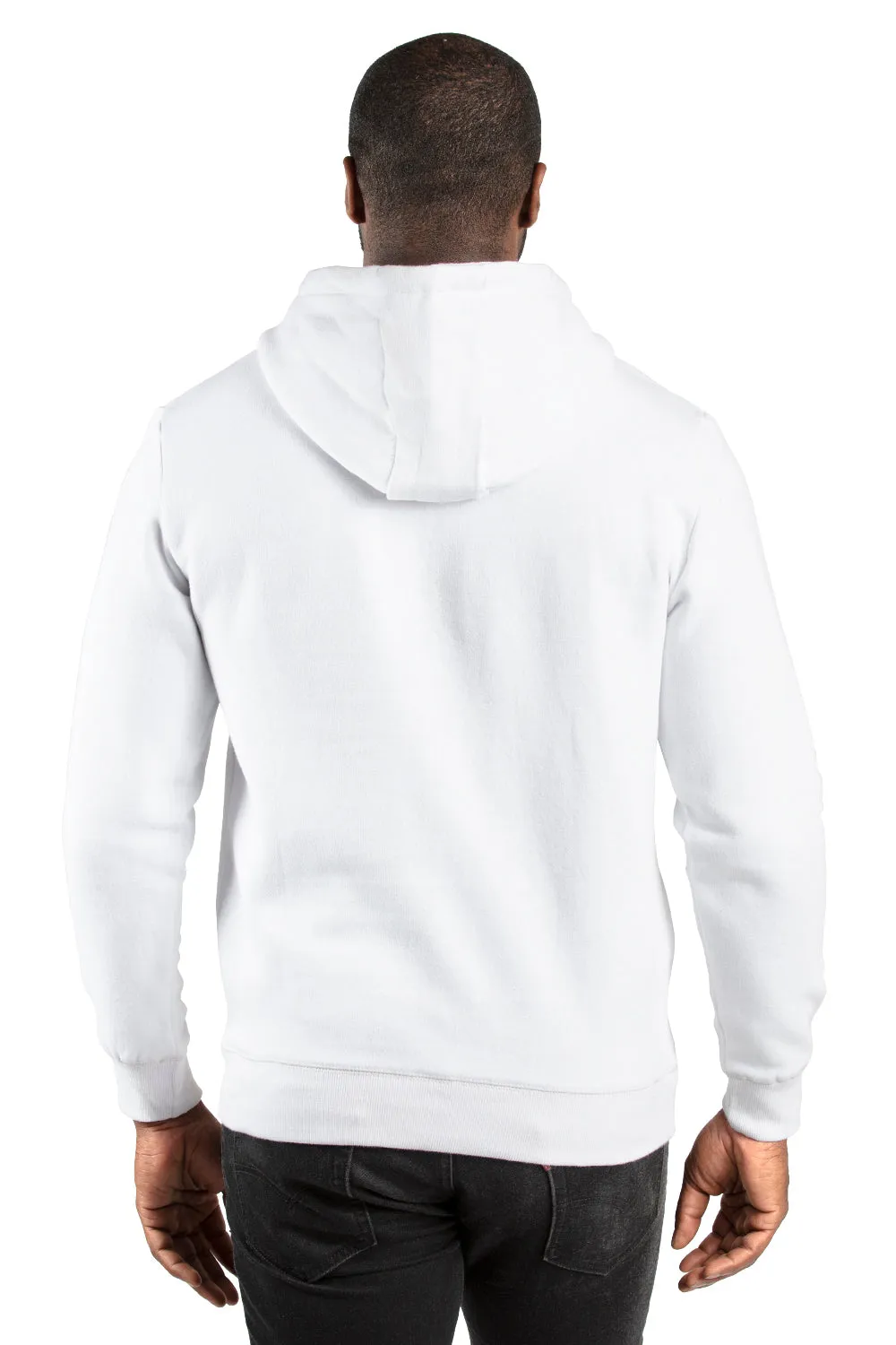 Threadfast Apparel Herren Ultimate Fleece Kapuzenpullover Hoodie mit Taschen - Weiß