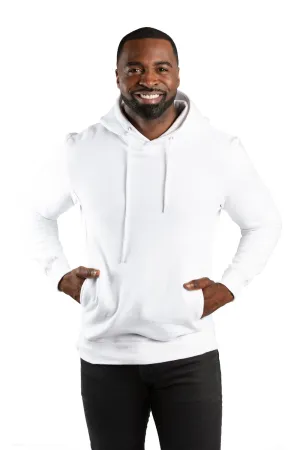 Threadfast Apparel Herren Ultimate Fleece Kapuzenpullover Hoodie mit Taschen - Weiß