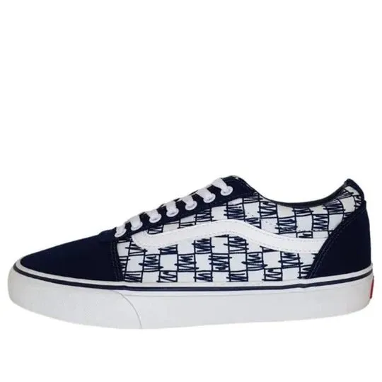 VANS HERRENSCHUHE WARD LOW IN NAVY MIT SCRIBBLE-DESIGN