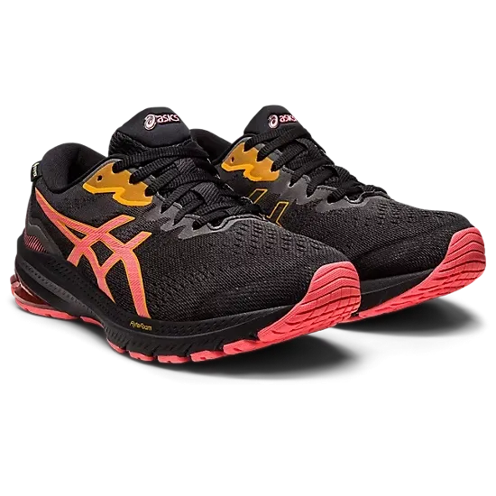 Asics GT-1000 11 GTX Damen in Schwarz/Papaya