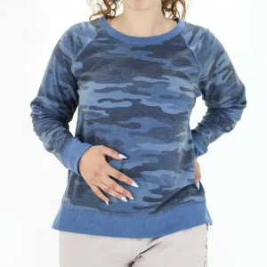 Damen-Camouflage-Pullover,Petrol