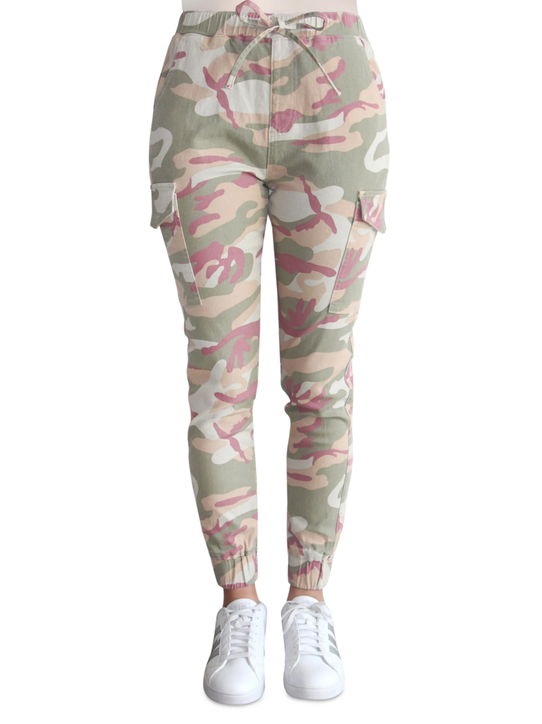 Damen Cargo Jogger mit Tarnmuster, Mehrfarbig