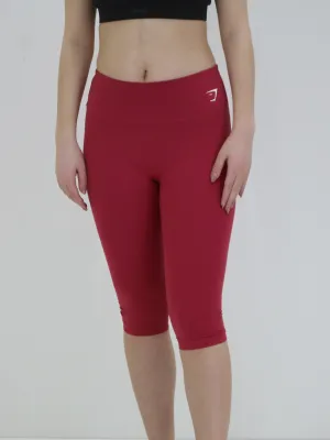 Damen-Cropped-Legging, Fuchsia