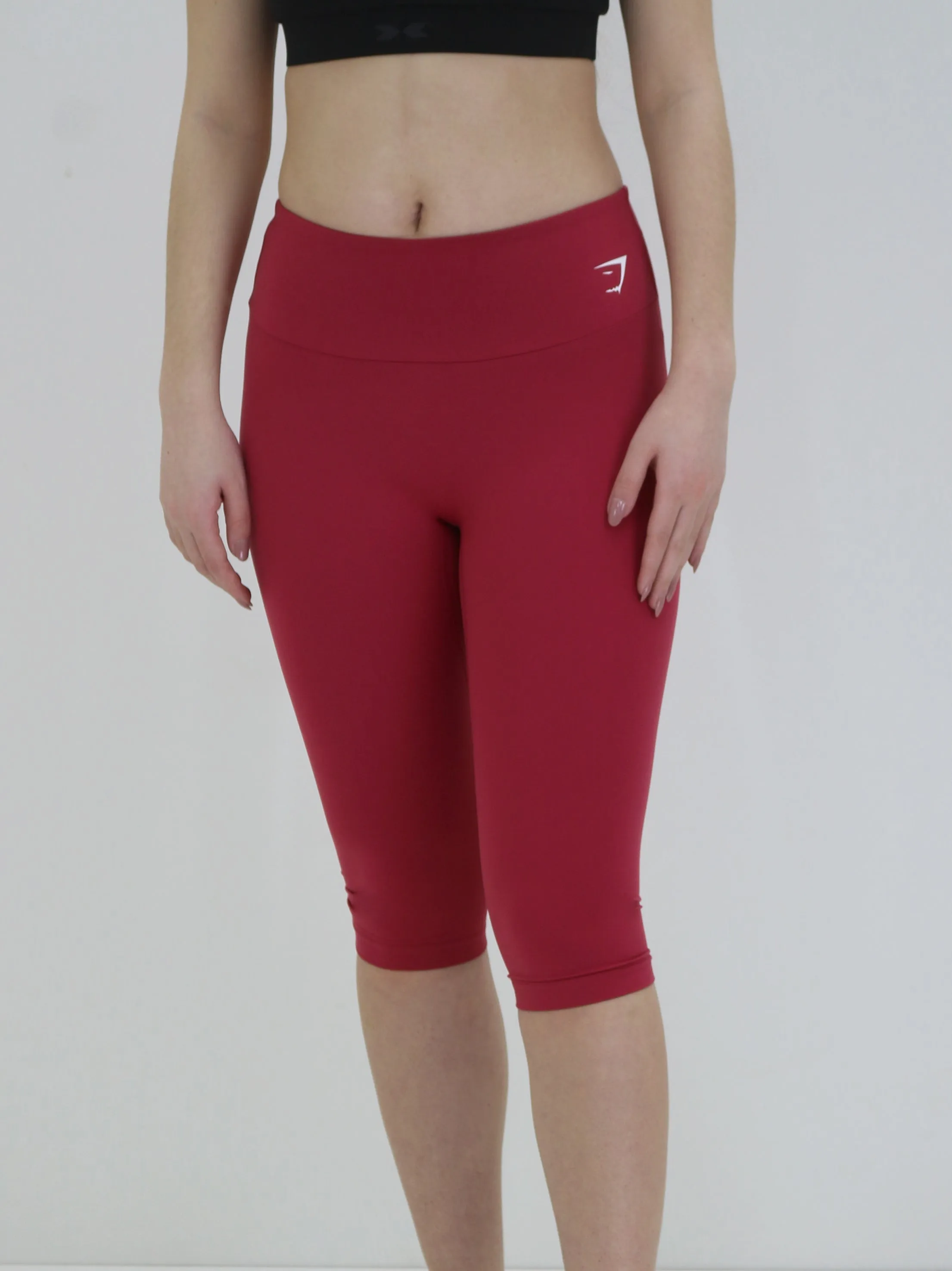 Damen-Cropped-Legging, Fuchsia