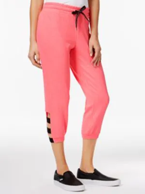 Damen-Cropped-Jogginghose, Rosa