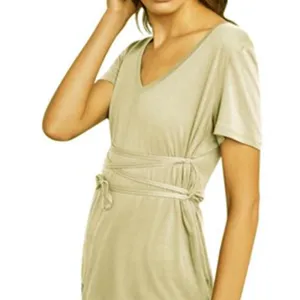 Damen Spitzen-Rückenteil-Top, Beige
