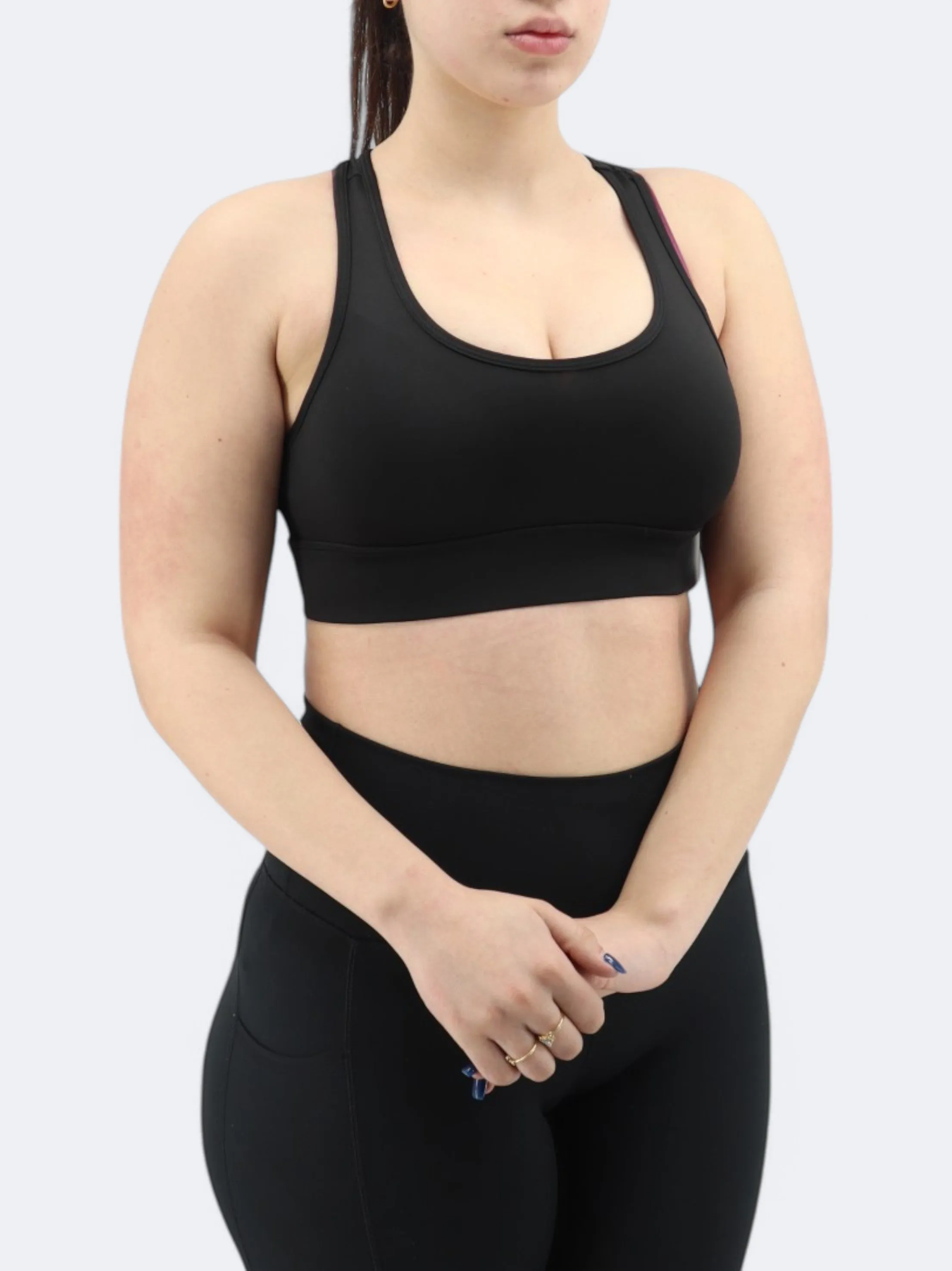 Schlichter Sportlicher Cropped Top für Damen, Schwarz