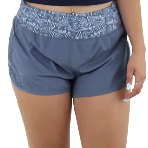 Damen Sport Shorts mit bedruckter Taille, Grau