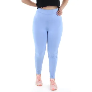 Damen-Satin-Legging, Hellblau