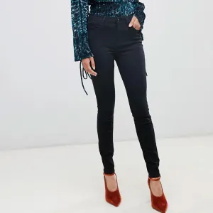 Damen Skinny Jeans, Schwarz