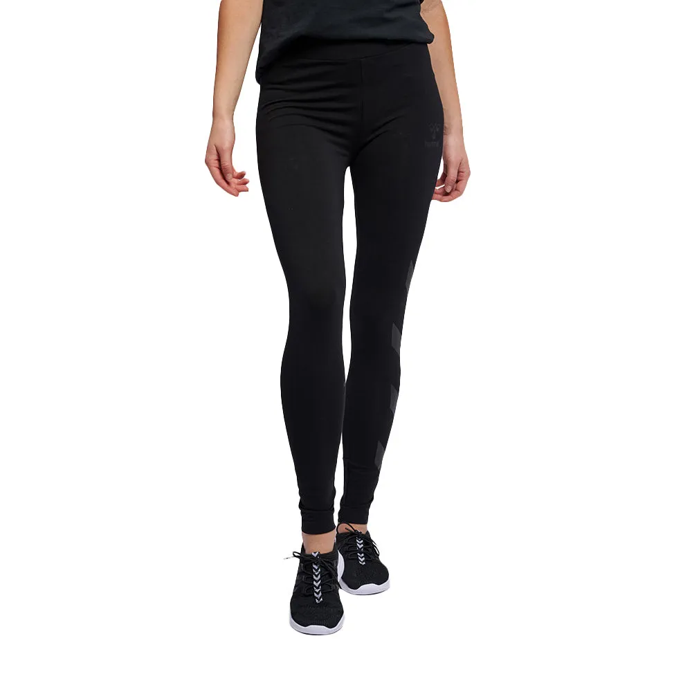 Damen-Stretch-Baumwoll-Legging, Schwarz