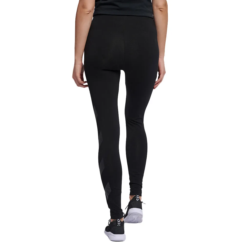 Damen-Stretch-Baumwoll-Legging, Schwarz