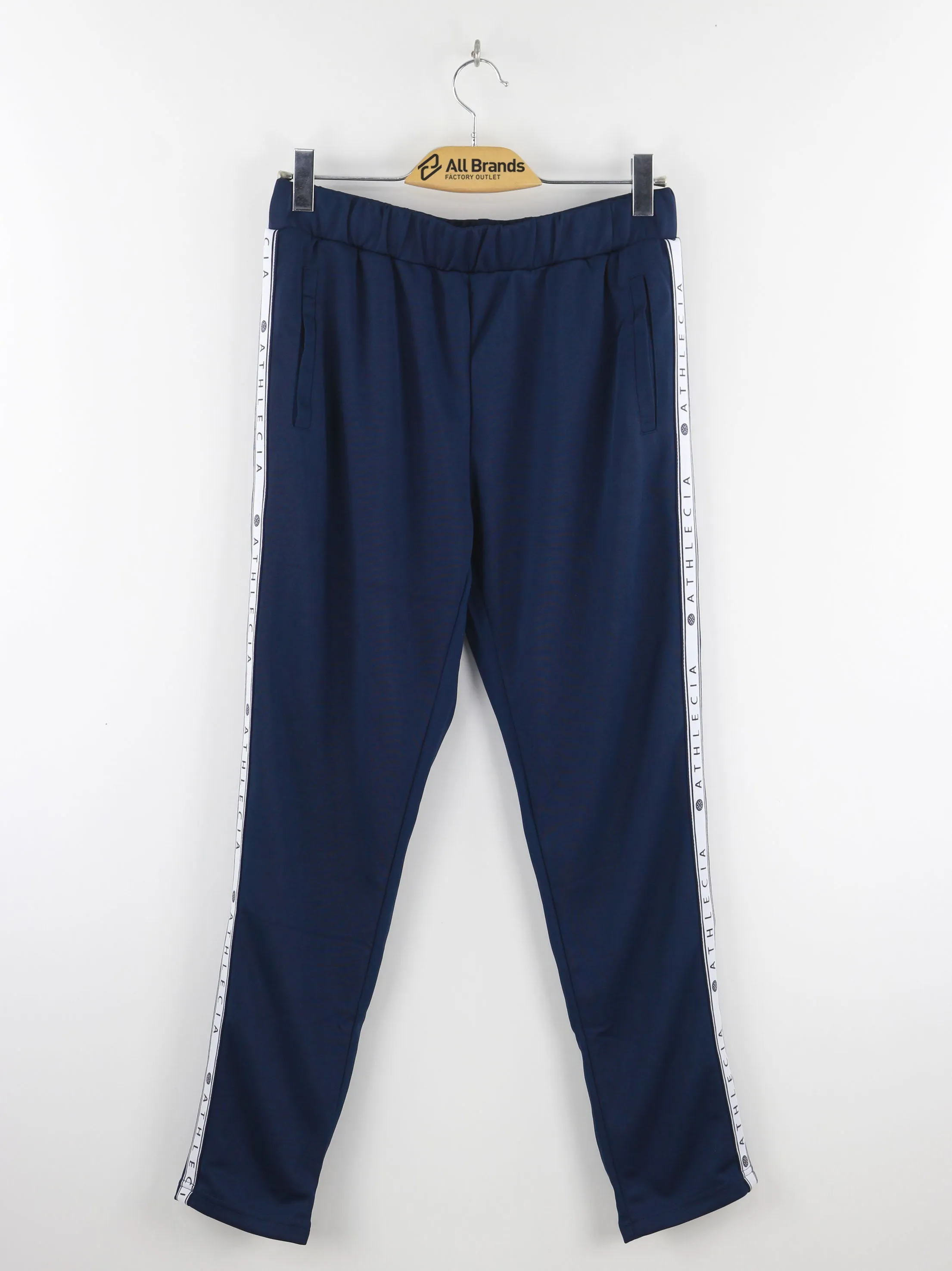 Damen-Sporthose mit Seitenstreifen, Marineblau