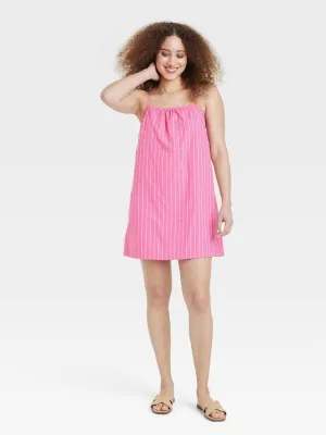 Damen Streifen-Kleid, Pink