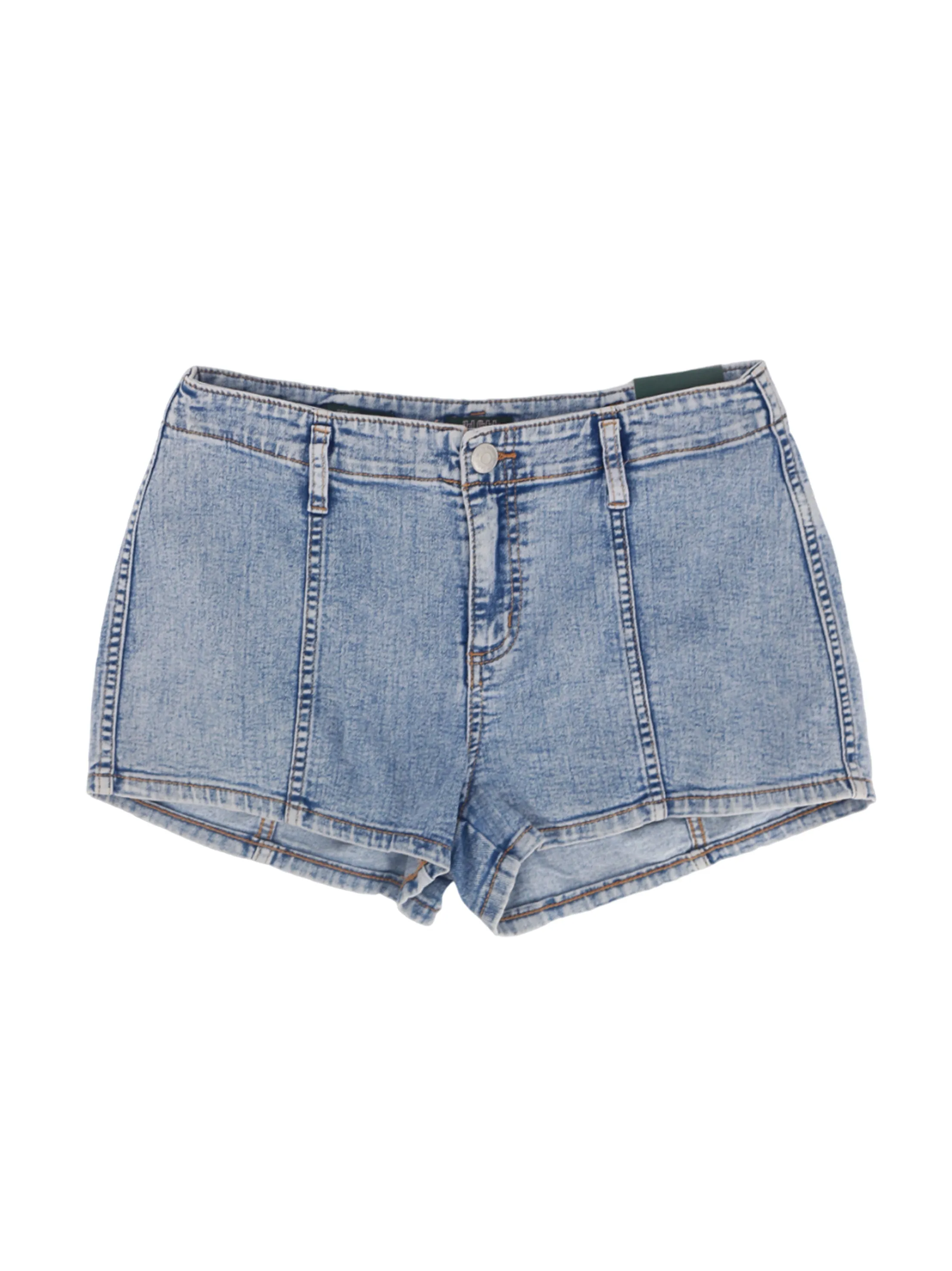 Damen-Washed-Denim-Shorts, Hellblau
