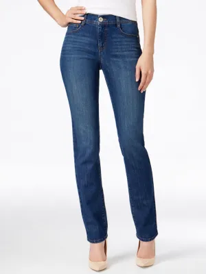 Damen-Washed-Jeans, Blau