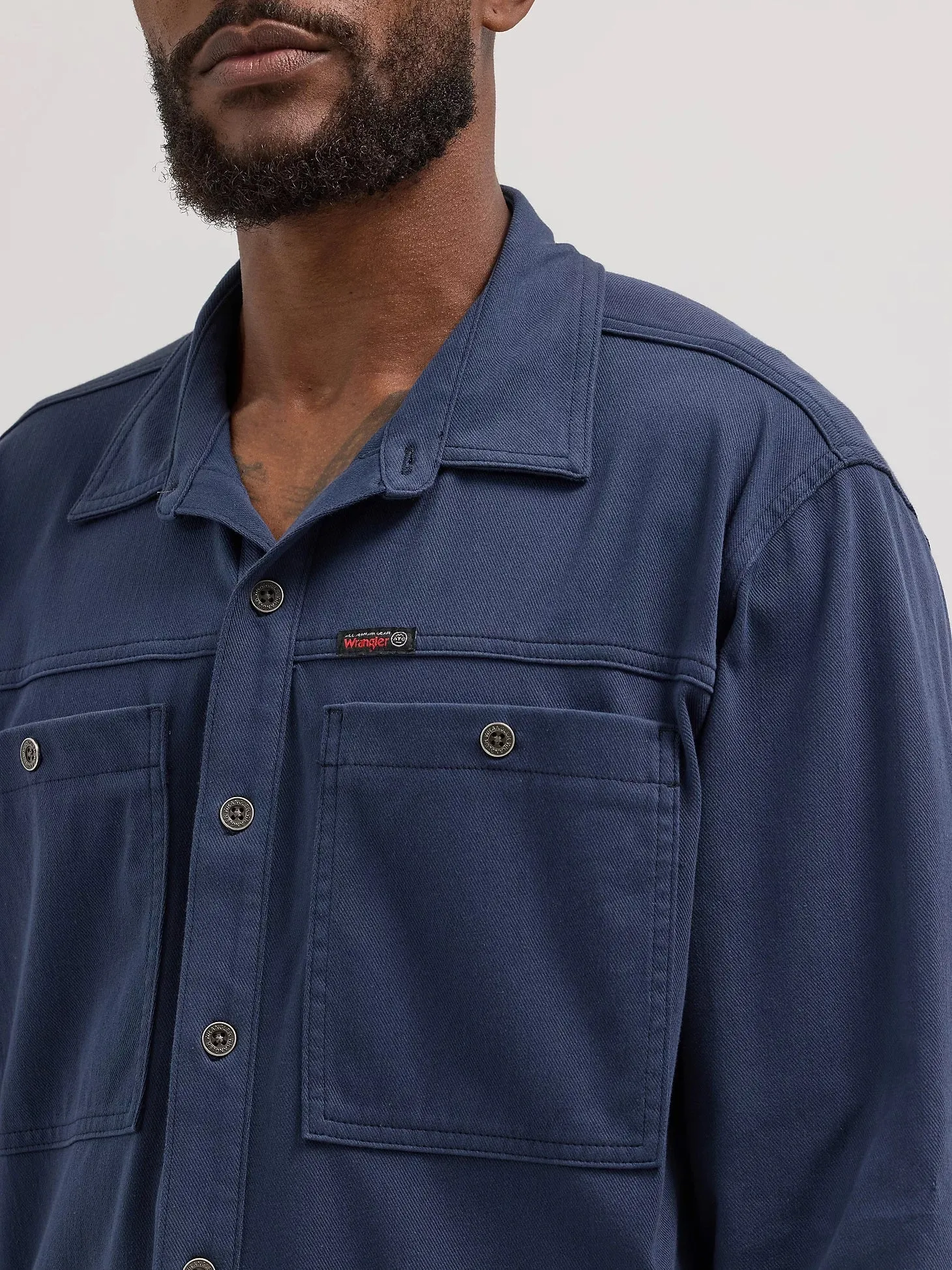 Wrangler ATG Herren-Strickhemd mit Knopfleiste und langen Ärmeln von Wrangler Clothing